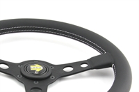 BMS Racing Autotuning - Momo Hupenknopf schwarz Black Edition 2-Polig,  Durchmesser ca.52mm