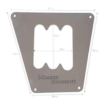 BMS offene Alu Schaltkulisse universal Aluminium Alurahmen Schaltrahmen zuschneiden möglich