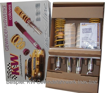 KW Gewindefahrwerk Variante 1 INOX-Line 25-50/ 25-50mm für Audi TT Typ 8N Coupe, Roadster Quattro 6Zyl. Bj. ab 04/03