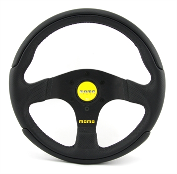 Momo Leder Sportlenkrad Top Power 30 300mm schwarz schwarz steering wheel volante