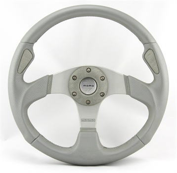 Momo Leder Sportlenkrad Silverjet 350mm silber steering wheel volante