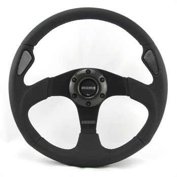 Momo Leder gelocht Sportlenkrad Jet 350mm schwarz Ring aus Carbonfaser steering wheel volante