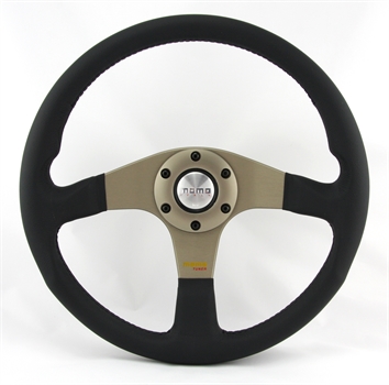 Momo Leder Sportlenkrad Tuner silber 35 350mm schwarz anthrazit steering wheel volante