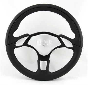 Momo Leder Sportlenkrad X-Avion 350mm schwarz black silber steering wheel volante