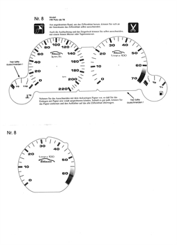 BMS Racing Tachofolie weiß für VW Polo ab `94