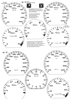 BMS Racing Tachofolie weiß für VW Passat ab 2/88