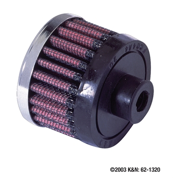 62-1360 K&N Universalluftfilter zylindrisch, Flansch: mittig, 19mm, &Oslash; unten, oben : 51mm, 51mm, Höhe: 38mm