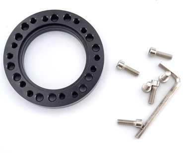 Lenkrad Adapter schwarz 12mm für Momo Naben mit 70mm auf Raid 74mm zu erweitern