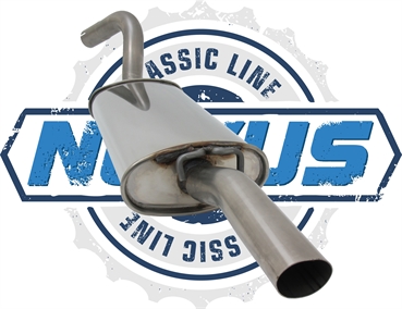 Novus Classic Line Edelstahl Endschalldämpfer für Audi 80