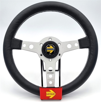 Momo Leder Sportlenkrad Prototipo 32 320mm schwarz silber steering wheel volante