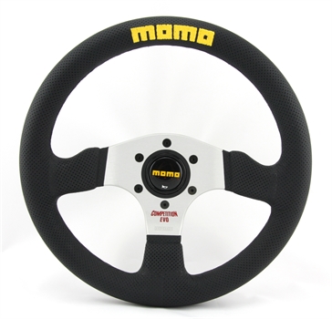 Momo Leder gelocht Sportlenkrad Competition EVO 320mm schwarz silber steering wheel volante