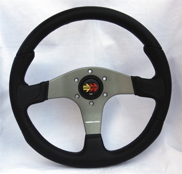 Momo Polyurethan Sportlenkrad Devil 350mm schwarz anthrazit silber steering wheel volante