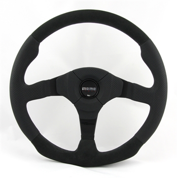 Momo Leder Alcantara Sportlenkrad Dark Fighter 350mm schwarz black steering wheel volante