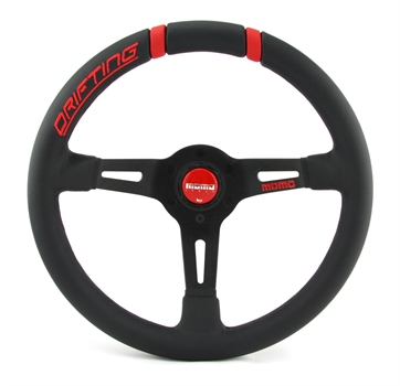 VDRIFT33NROSL Momo Leder Sportlenkrad Drifting 33cm 330mm schwarz rot steering wheel volante