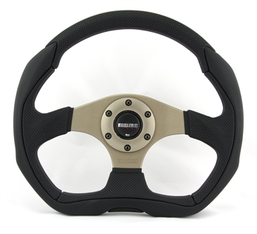 Momo Leder gelocht Sportlenkrad Eagle 350mm schwarz anthrazit silber steering wheel volante