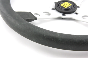 Preview: Momo Leder Sportlenkrad Prototipo Heritage 350mm schwarz silber steering wheel volante