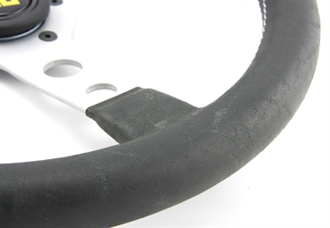 Preview: Momo Leder Sportlenkrad Prototipo Heritage 350mm schwarz silber steering wheel volante