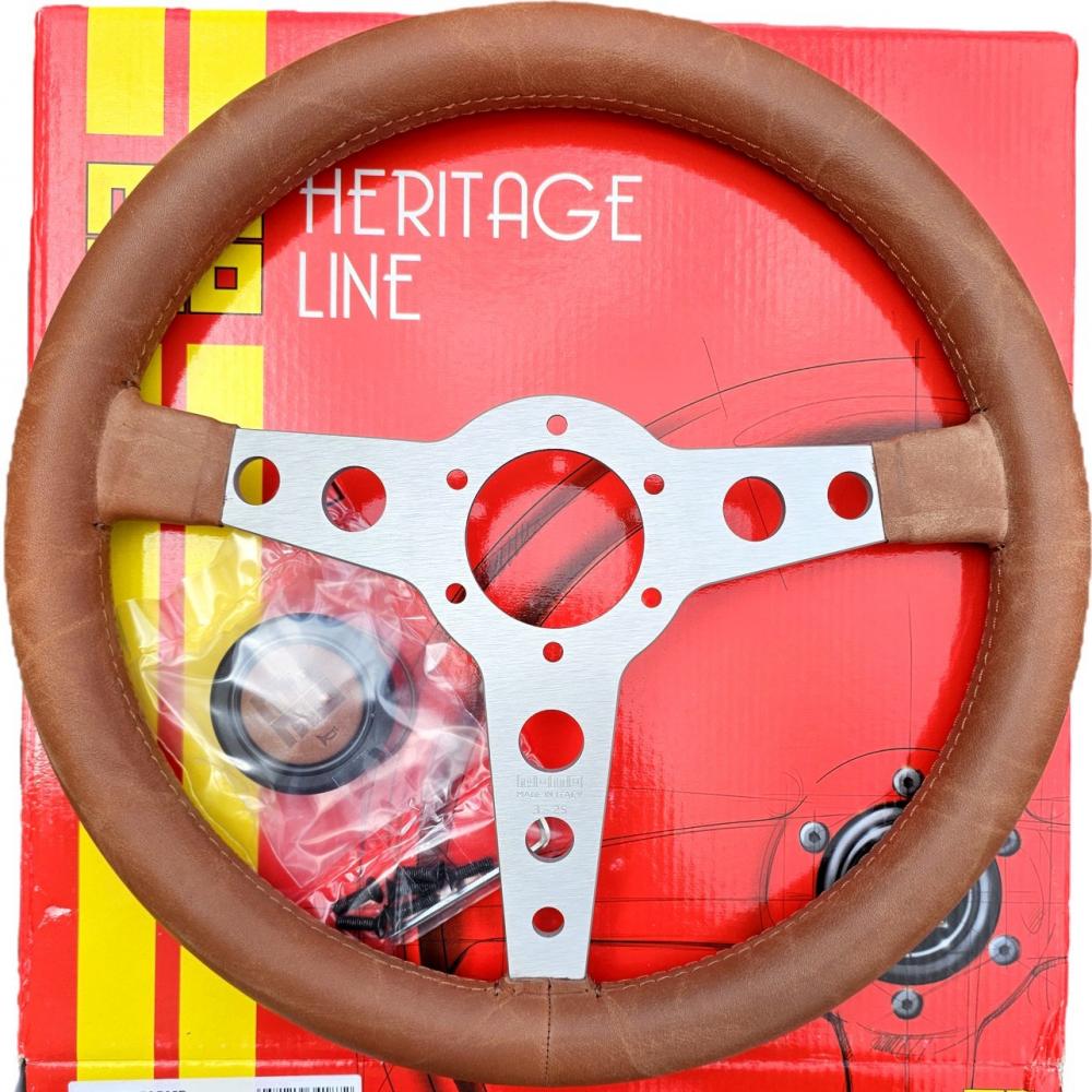 Momo Prototipo Tabacco Sportlenkrad 35 350mm Leder braun steering wheel volante