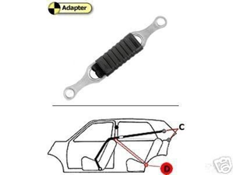 BMS Racing Autotuning - 1 Stück Schroth D-Punkt Adapter für ASM-Autocontrol  2 u. 3 Hosenträgergurte