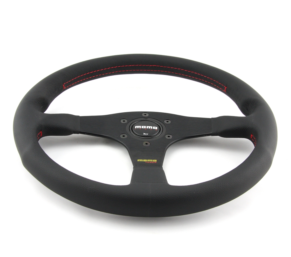 Momo Leder Sportlenkrad Tuner 35 350mm o.Ring schwarz black steering wheel  volan