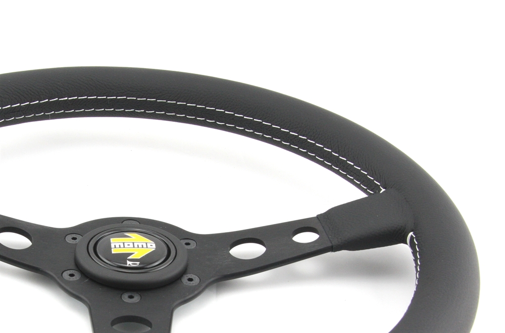 BMS Racing Autotuning - Momo Leder Sportlenkrad Prototipo 350mm schwarz  black steering wheel volante