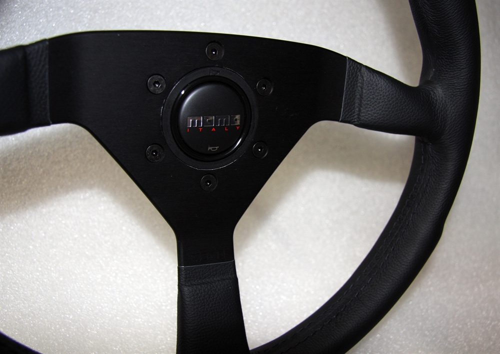 BMS Racing Autotuning - Momo Leder Sportlenkrad Montecarlo 350mm schwarz  black steering wheel volante