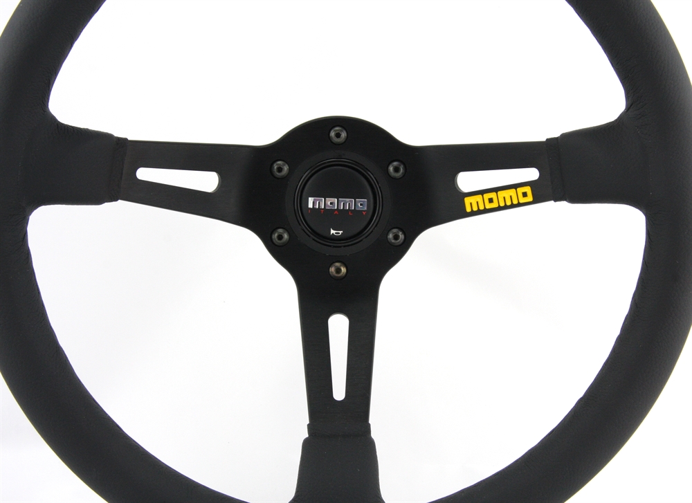 BMS Racing Autotuning - Momo Leder Sportlenkrad Drifting 350mm schwarz  orange steering wheel volante