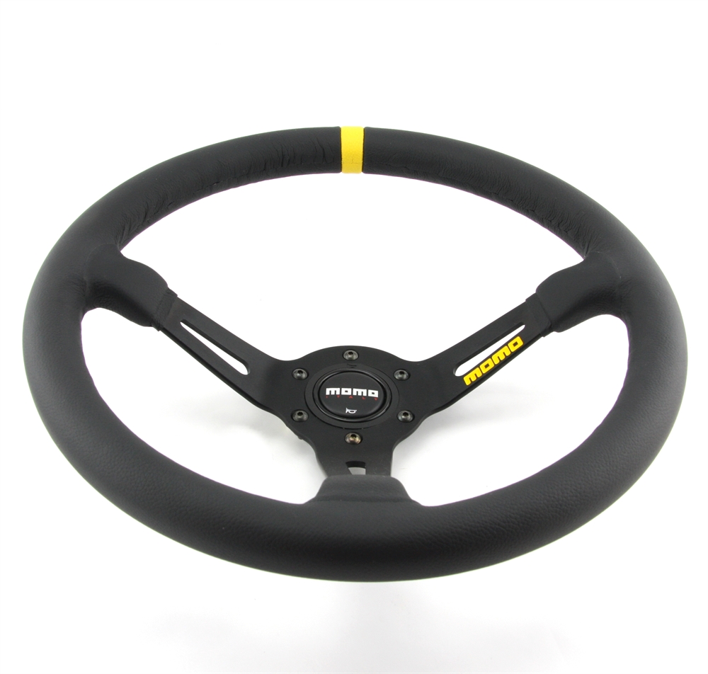 BMS Racing Autotuning - Momo Leder Sportlenkrad Prototipo 350mm schwarz  black steering wheel volante