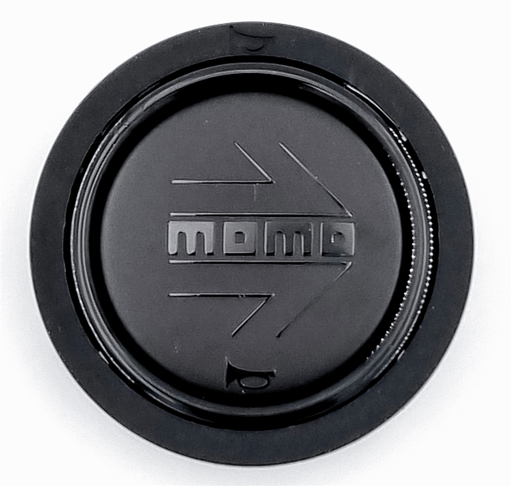 BMS Racing Autotuning - Momo Hupenknopf schwarz Black Edition 2-Polig,  Durchmesser ca.52mm
