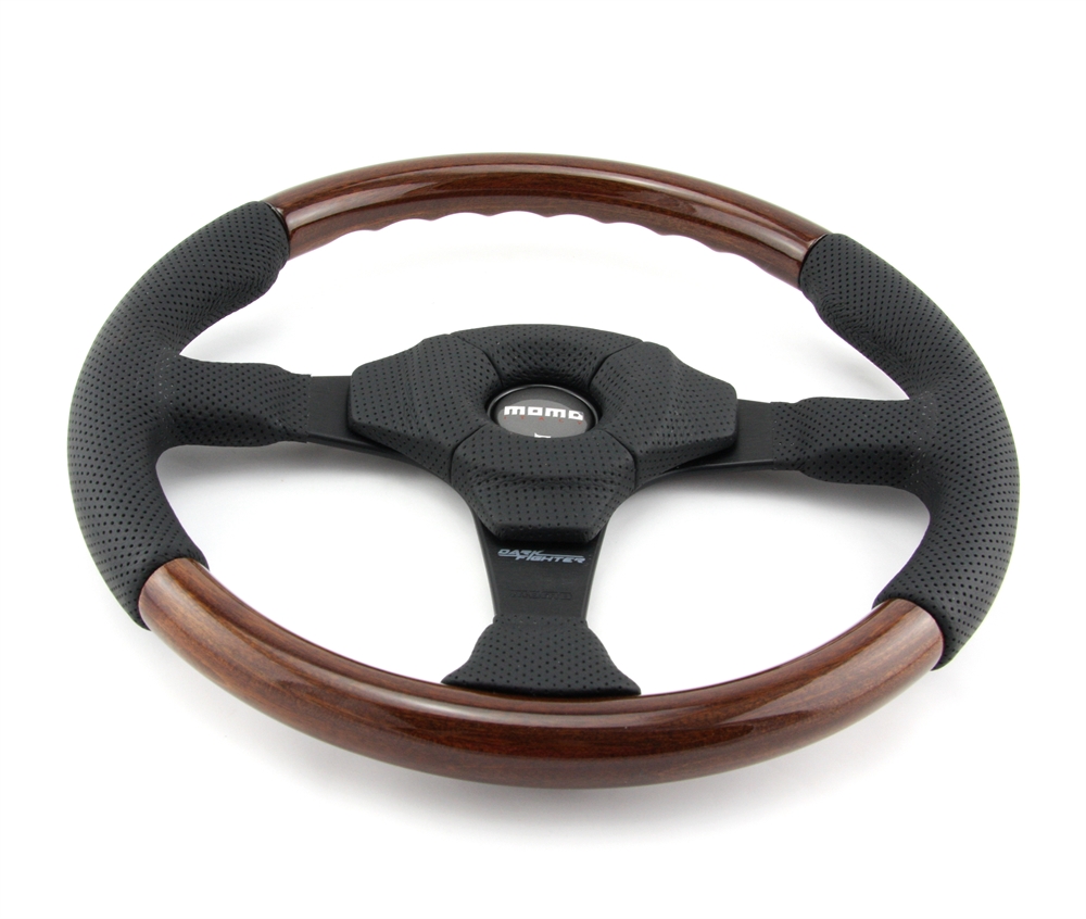 BMS Racing Autotuning - Momo Leder Sportlenkrad Drifting 350mm schwarz  orange steering wheel volante