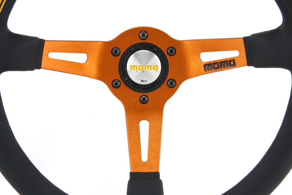 Momo Lenkrad Drifting 35cm schwarz/orange, Lenkrad, Interieur