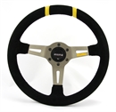 Momo Wildleder Sportlenkrad Drifting 330mm schwarz gelb anthrazit steering wheel volante